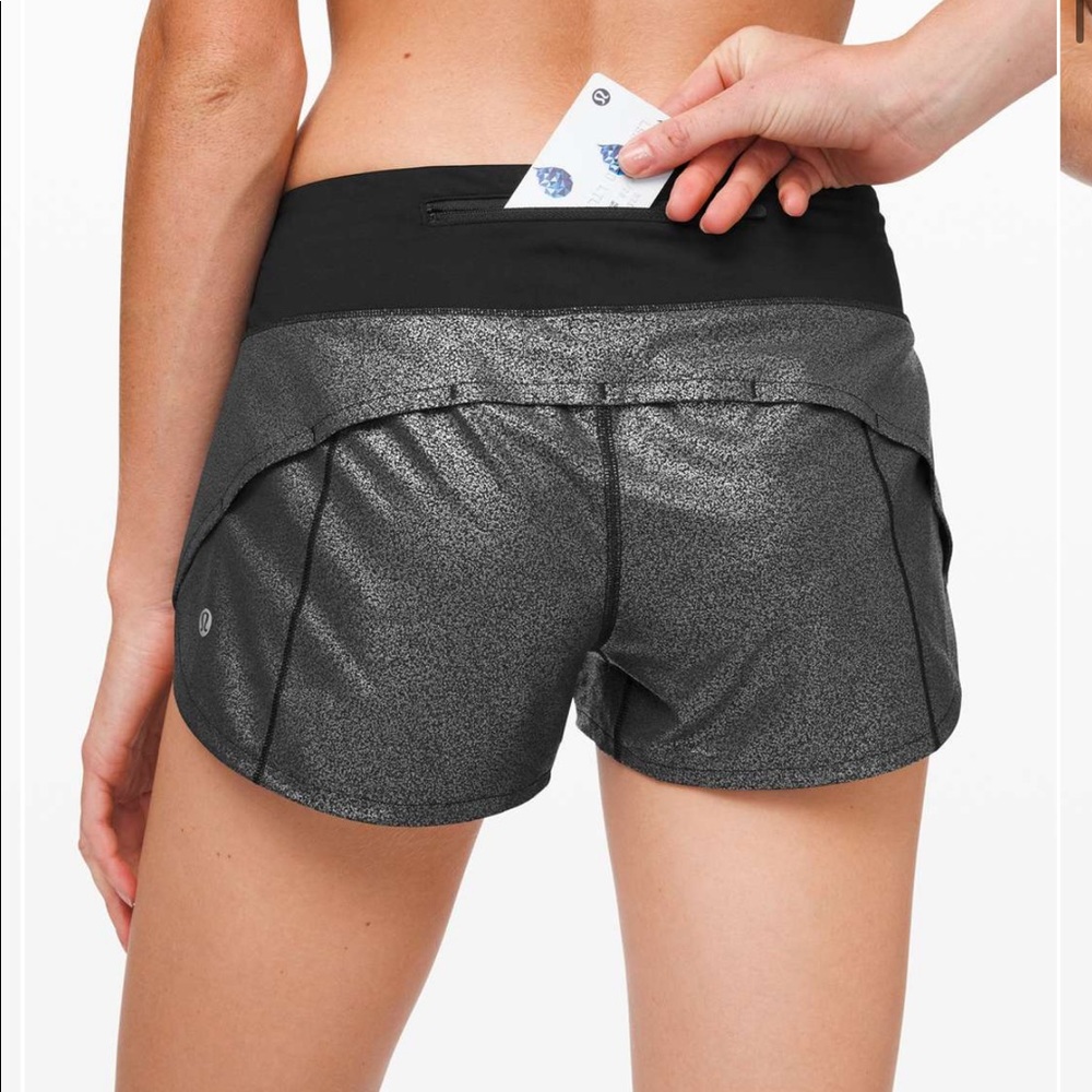 lululemon foil speed up shorts